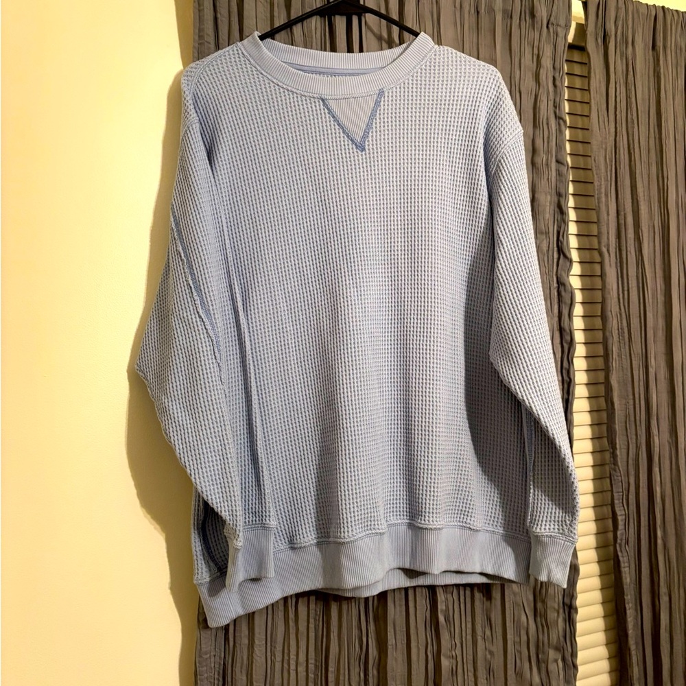 Aerie Small Oversized Light Blue Comfy Thermal
